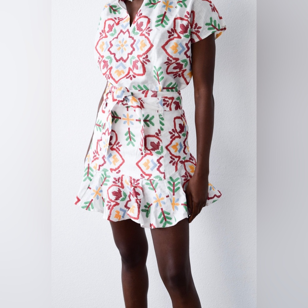 Never a wallflower red prairie skirt